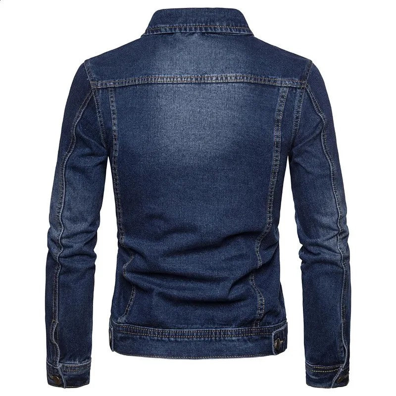 Deep Blue Denim Jacket for Men & Women | Classic Vintage Style