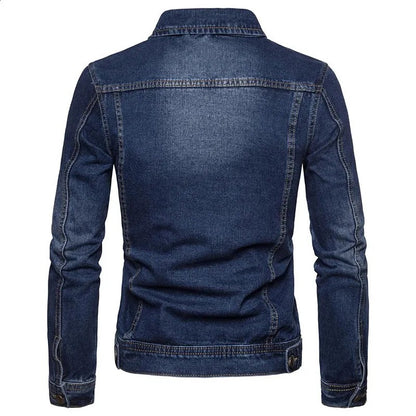 Deep Blue Denim Jacket for Men & Women | Classic Vintage Style