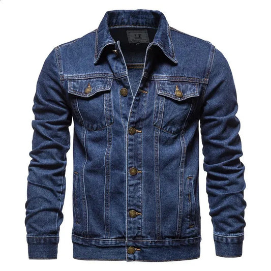 Deep Blue Denim Jacket for Men & Women | Classic Vintage Style