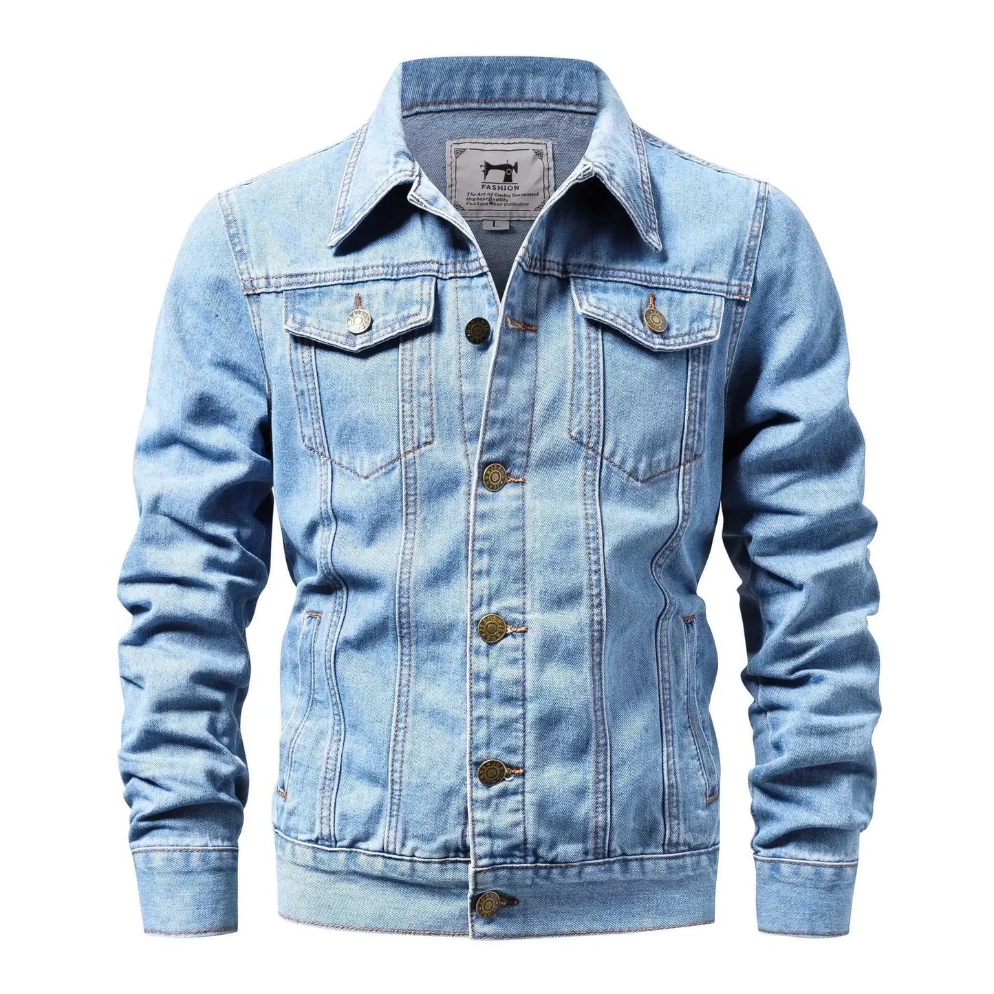 Sky Blue Denim Jacket for Men & Women | Classic Lightweight Casual Wear