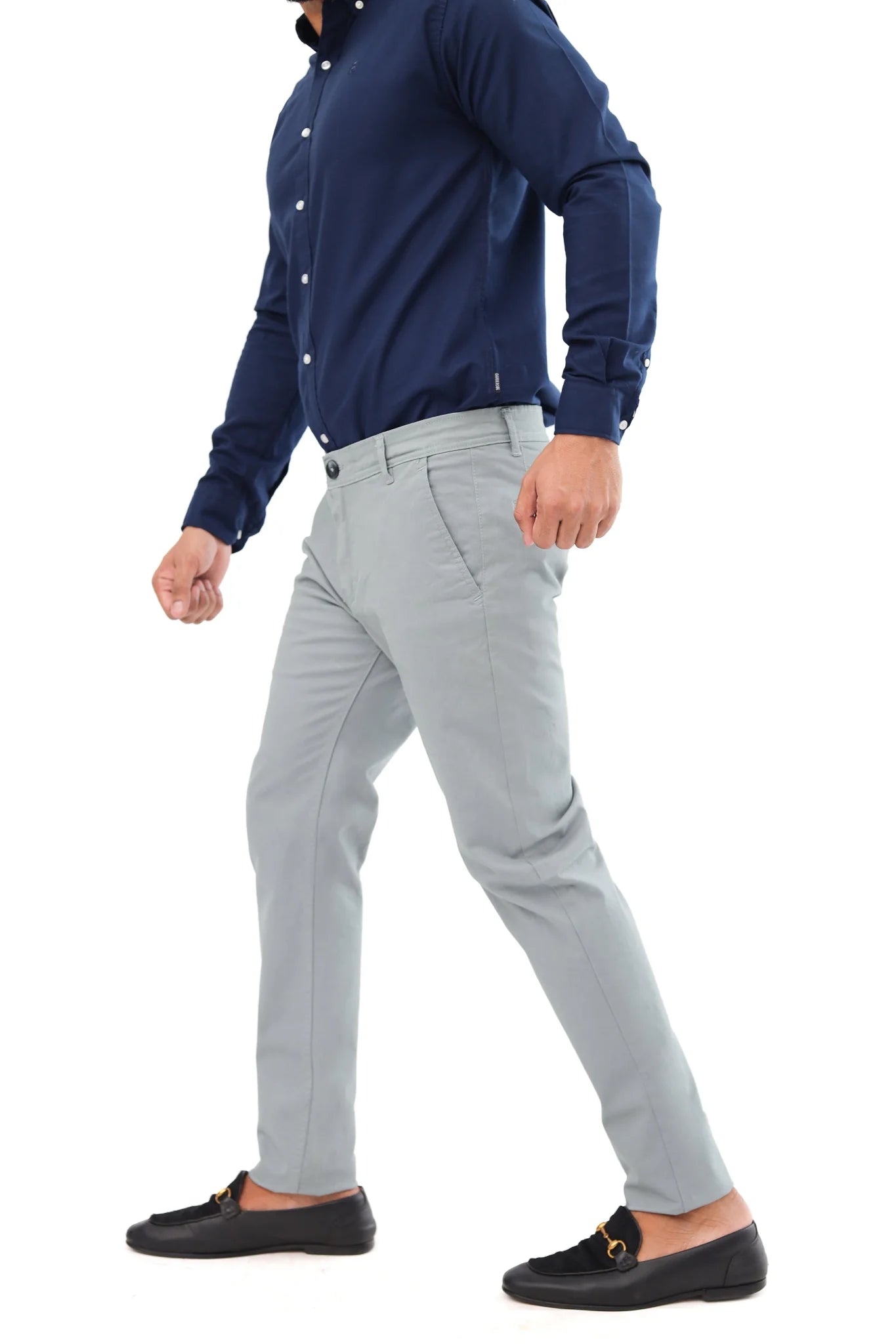 GREY Slim Fit Cotton Dress Pant