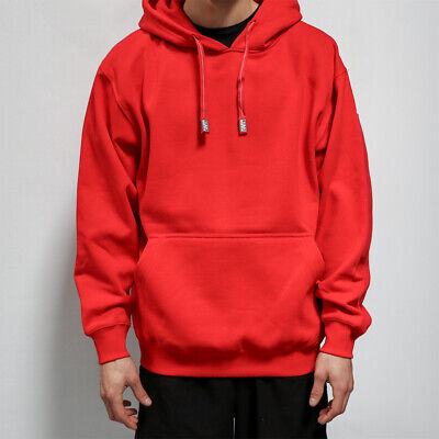 Red Color Original Hoodie Thick Pullover for Men and Women