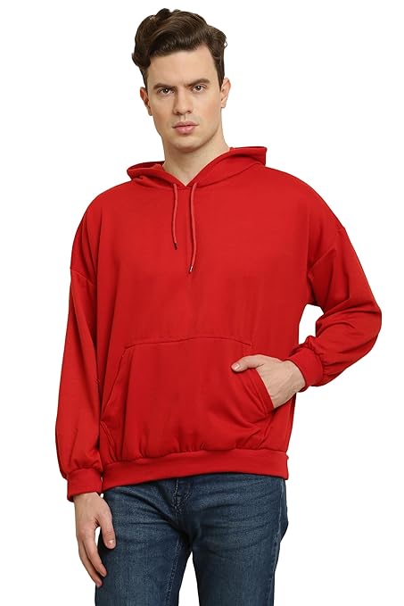 Red Color Original Hoodie Thick Pullover for Men and Women